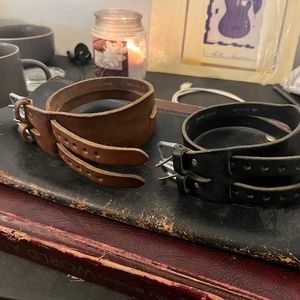 John Varvatos Leather Wrist Band bracelets  “Rockstar”